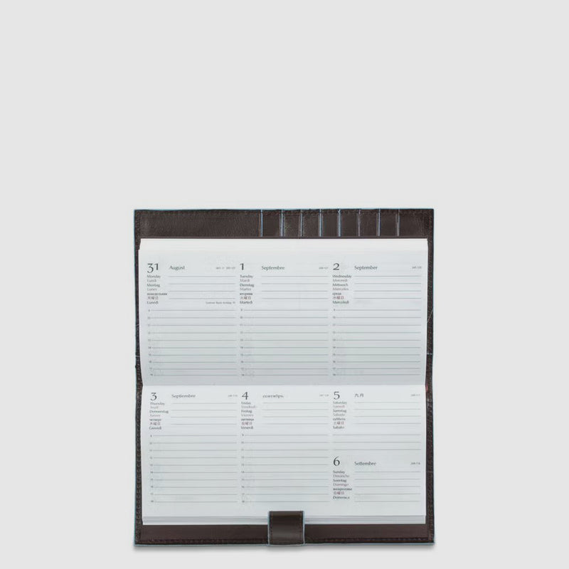 Agenda de poche fine en cuir