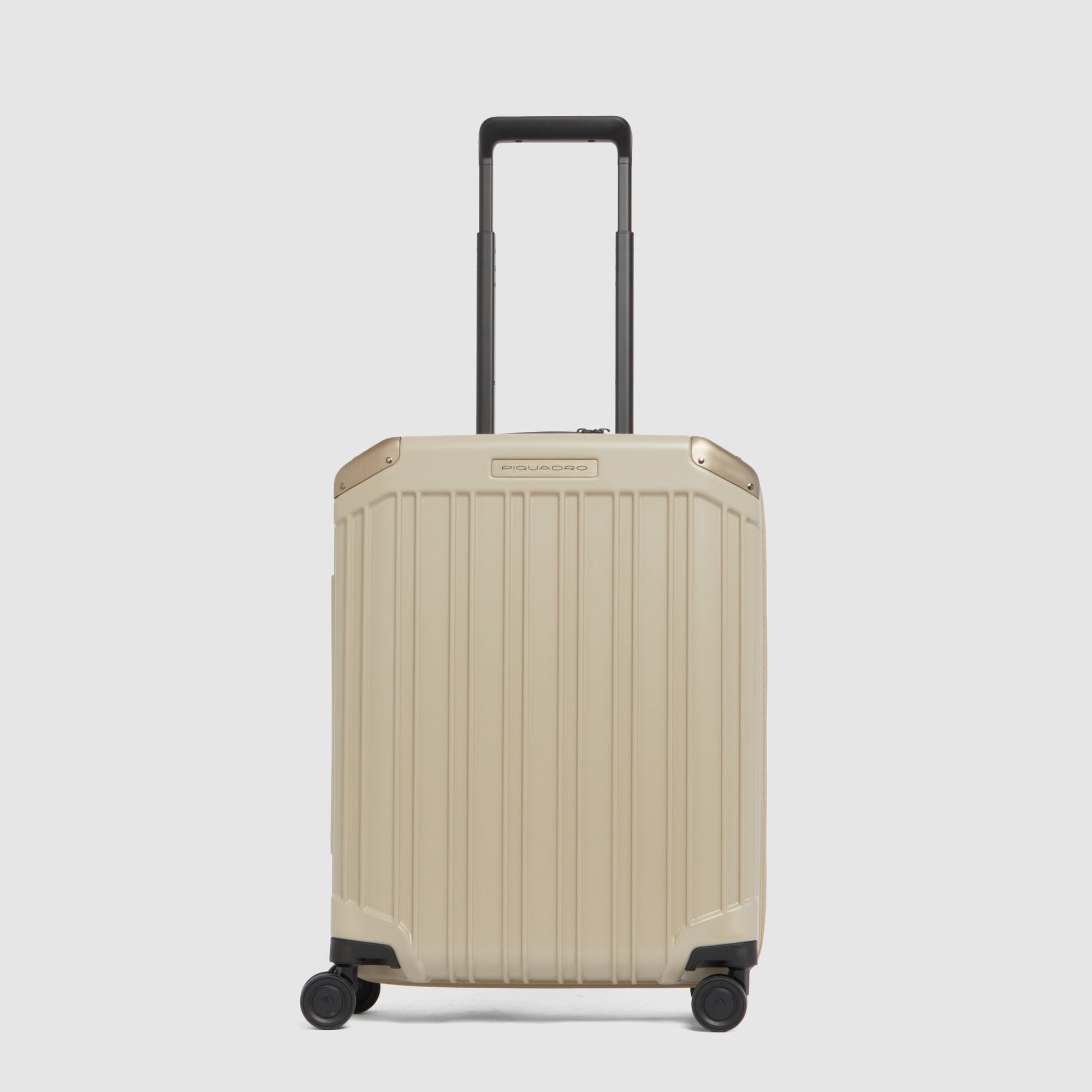 Cabin size, ultra slim hardside spinner - grey/red | Shop Piquadro