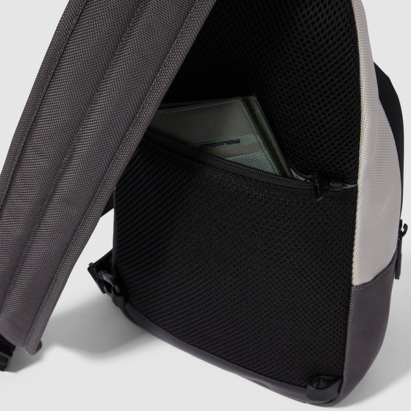 Mono sling bag for iPad®mini in recycled fabric