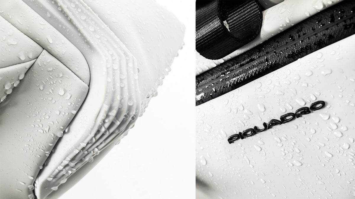 Backpacks with water on it