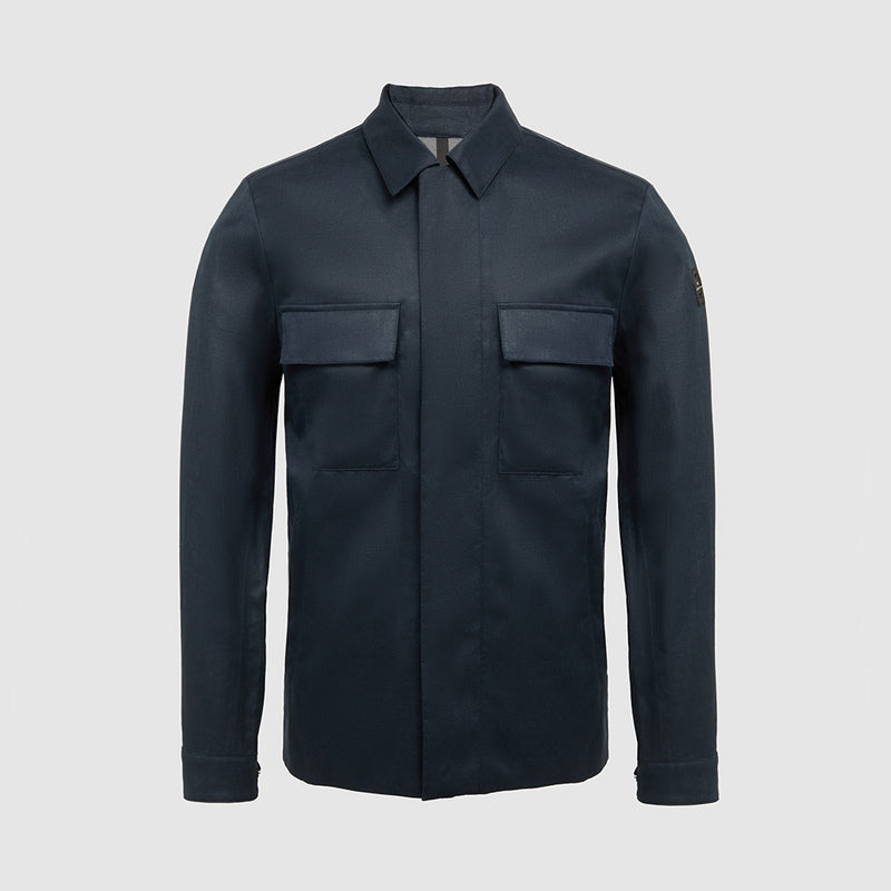 Tech-linen shirt jacket