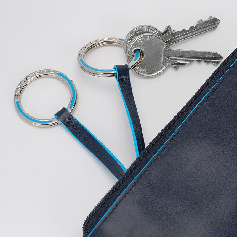 Schlüsseletui mit zwei Ringen und RV-Taschen