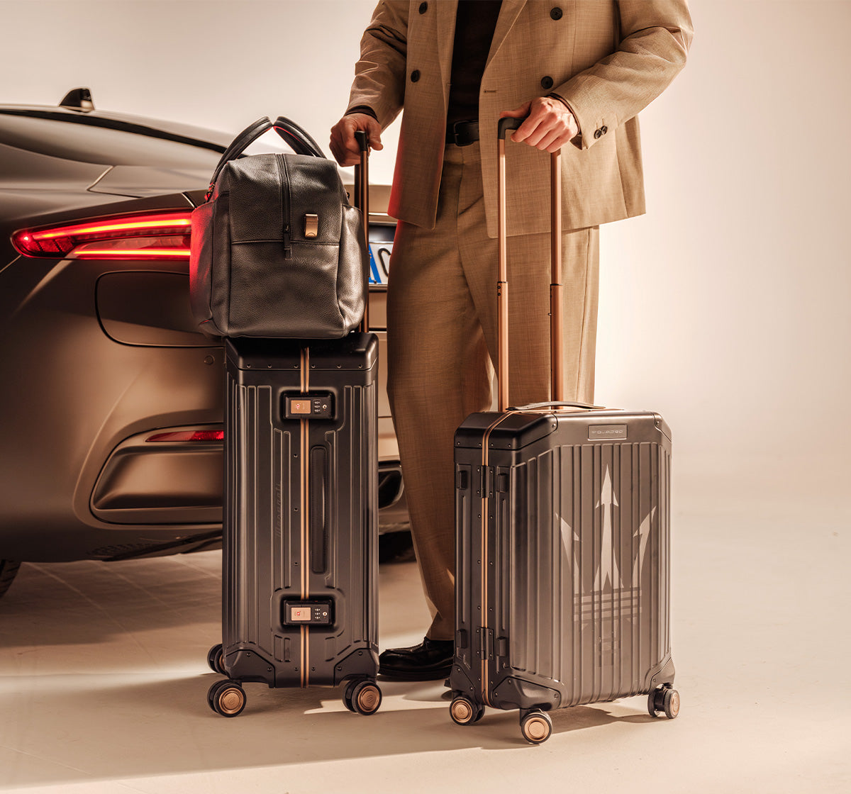 Piquadro Maserati: luxury backpacks and suitcases with a sporty