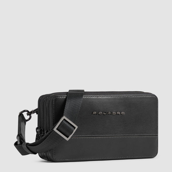 Handtasche für Herren mit drei Fächern