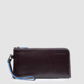 Leather Wristlet with 12 Card Slots and RFID Protection