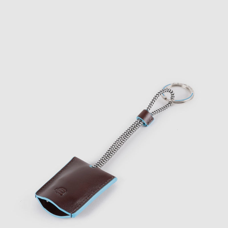 Leather key-chain with USB, micro-USB