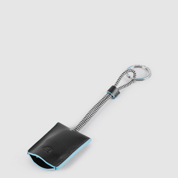 Leder-Schlüsselanhänger mit USB, Mikro-USB