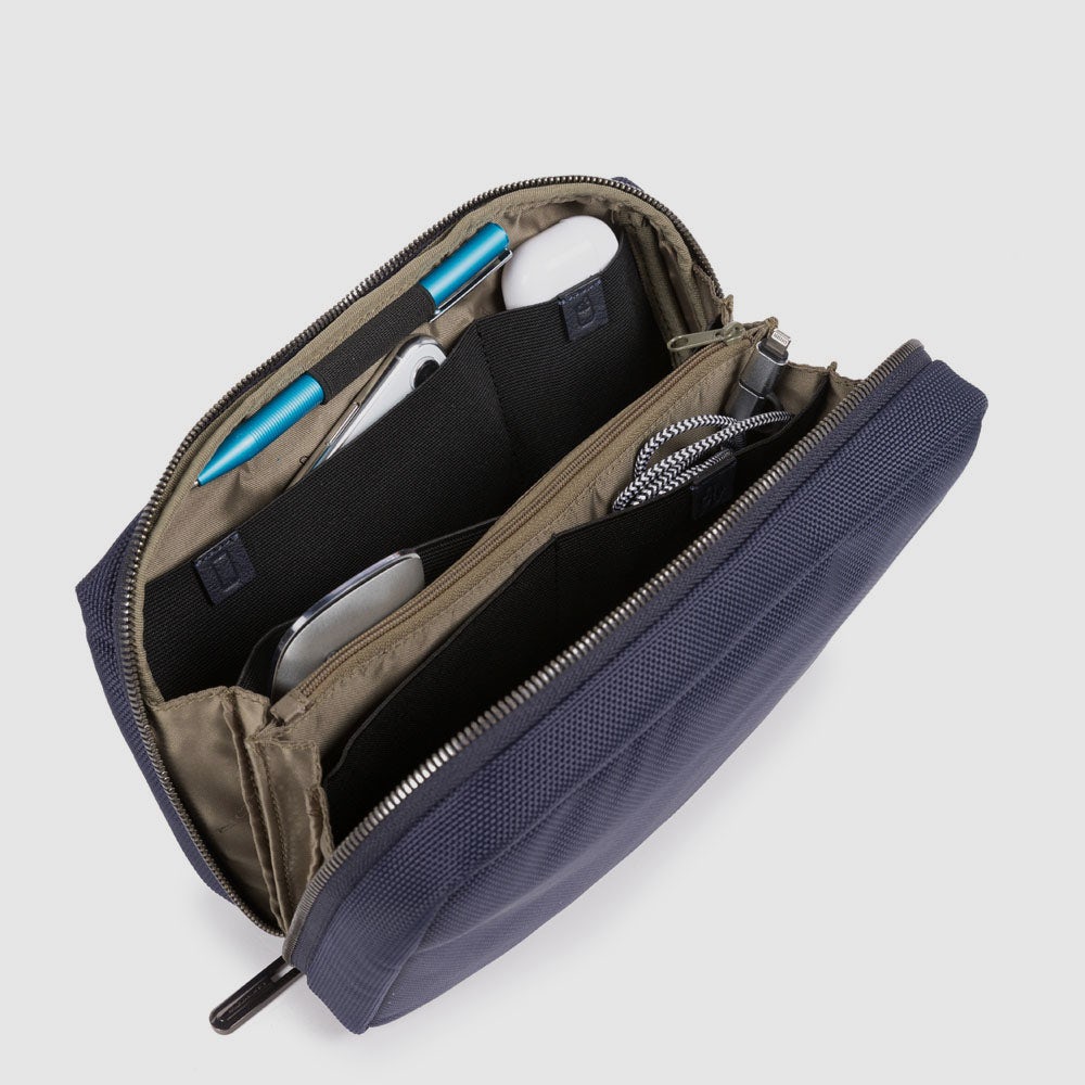 Borsa Organizer Per Cavi Ted - Beige, Materiale Riciclato, 14x14 Cm - Foto 4