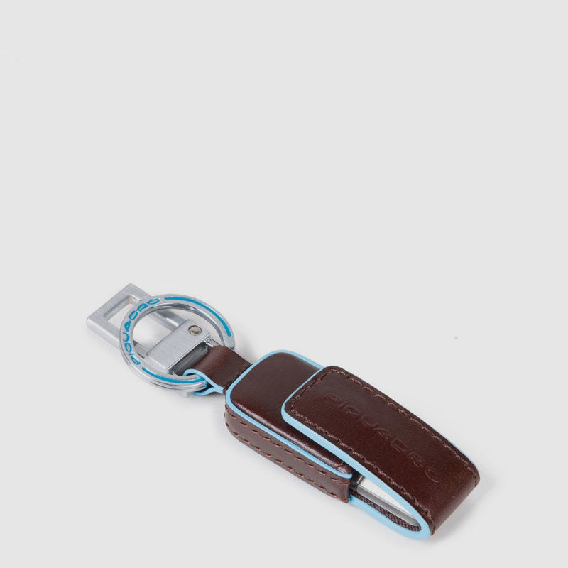 Leather keychain with 64 GB USB flash drive