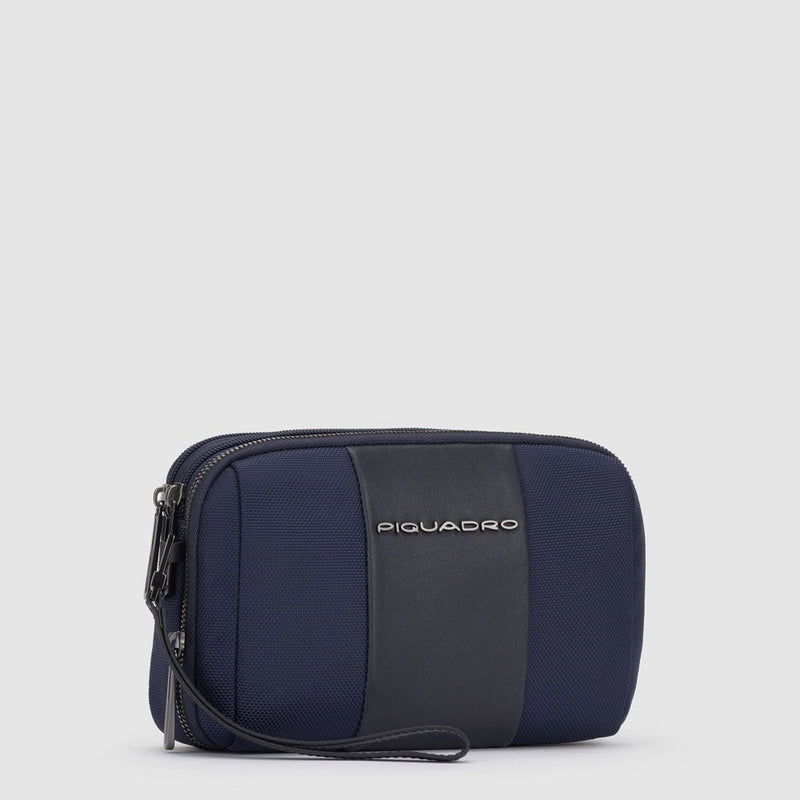 Men's clutch bag in recycled fabric