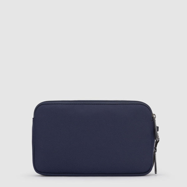 Men's clutch bag in recycled fabric