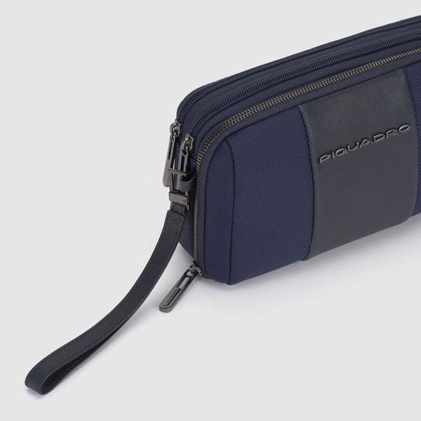 Men's clutch bag in recycled fabric
