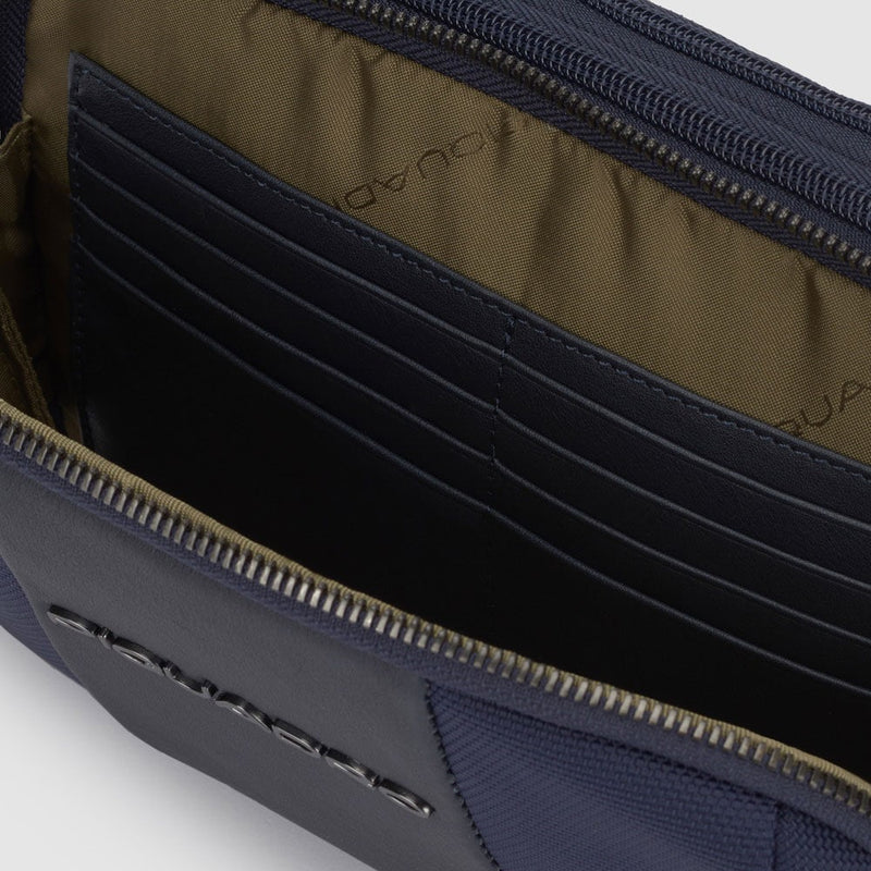 Men's clutch bag in recycled fabric