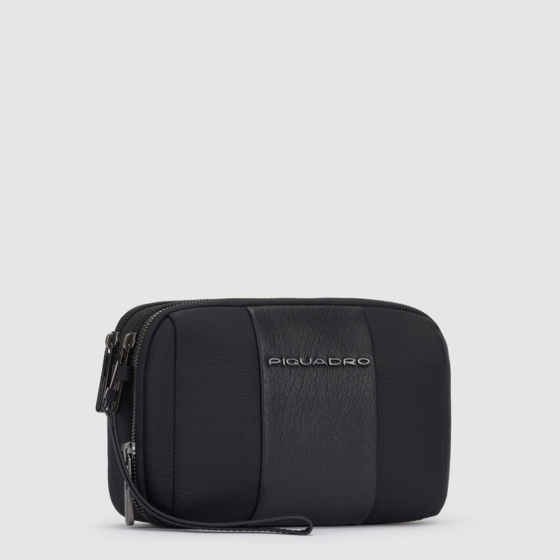 Men's clutch bag in recycled fabric
