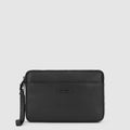 Men's Leather Clutch with 8 Card Slots and RFID Protection