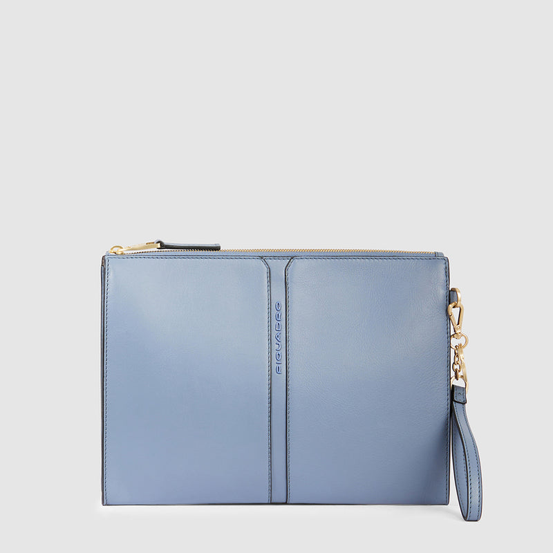 Zip-around clutch with iPad® compartment