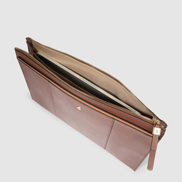 Women's leather clutch for iPad®