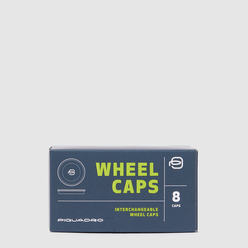 Set of 8 wheel caps in assorted colours