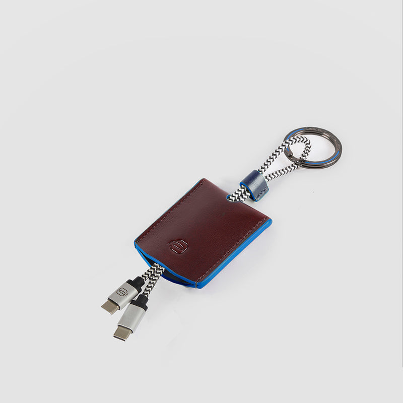 Portachiavi con cavo USB Type-C e Type-C