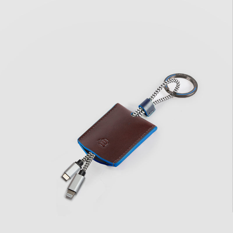 keychain with USB and lightning cables
