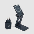 3-in-1 Foldable Charger 15W with 45W GaN Adapter - Grey