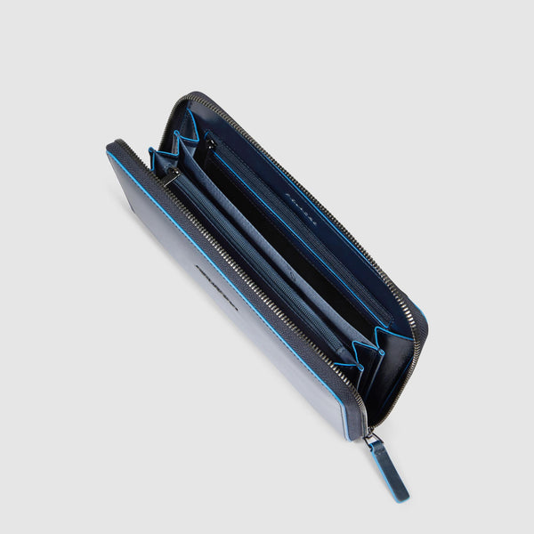 Leather clutch with removable shoulder strap
