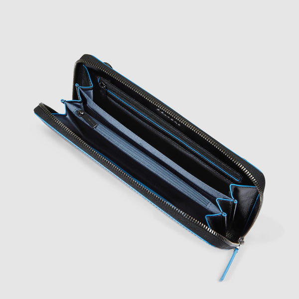 Leather clutch with removable shoulder strap