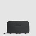 Men's Leather Wristlet with RFID Protection