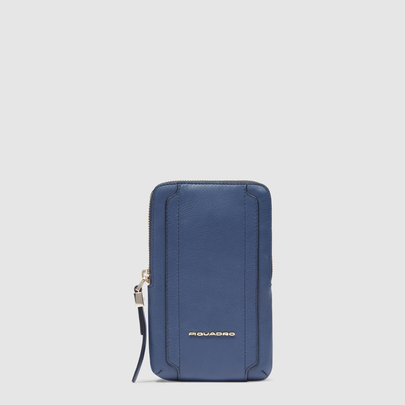 Leather neck phone case