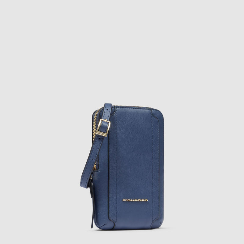 Leather neck phone case