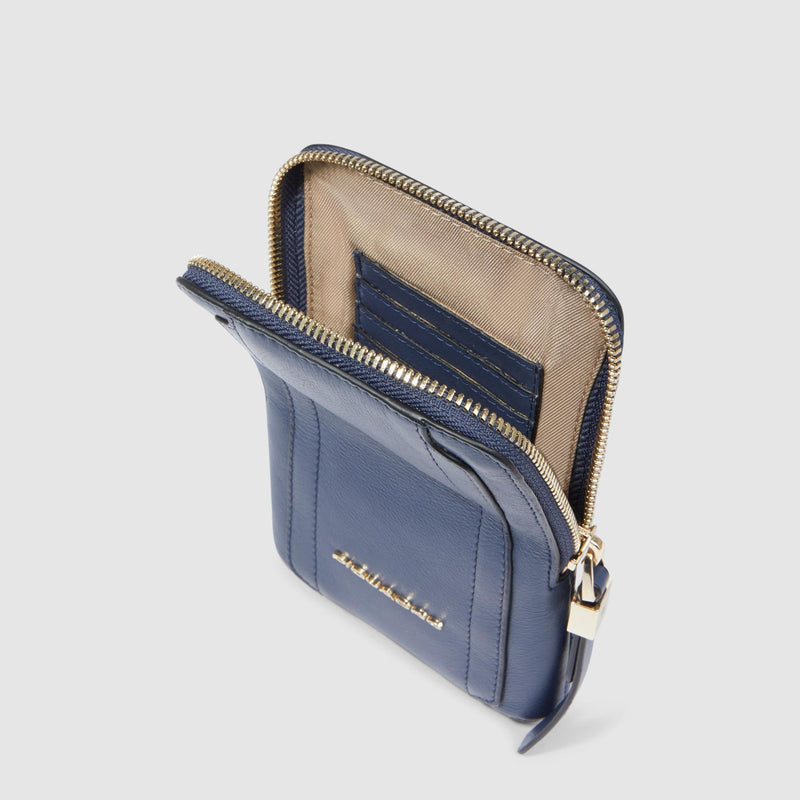 Leather neck phone case