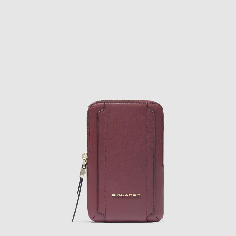 Leather neck phone case