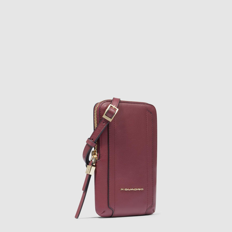 Leather neck phone case