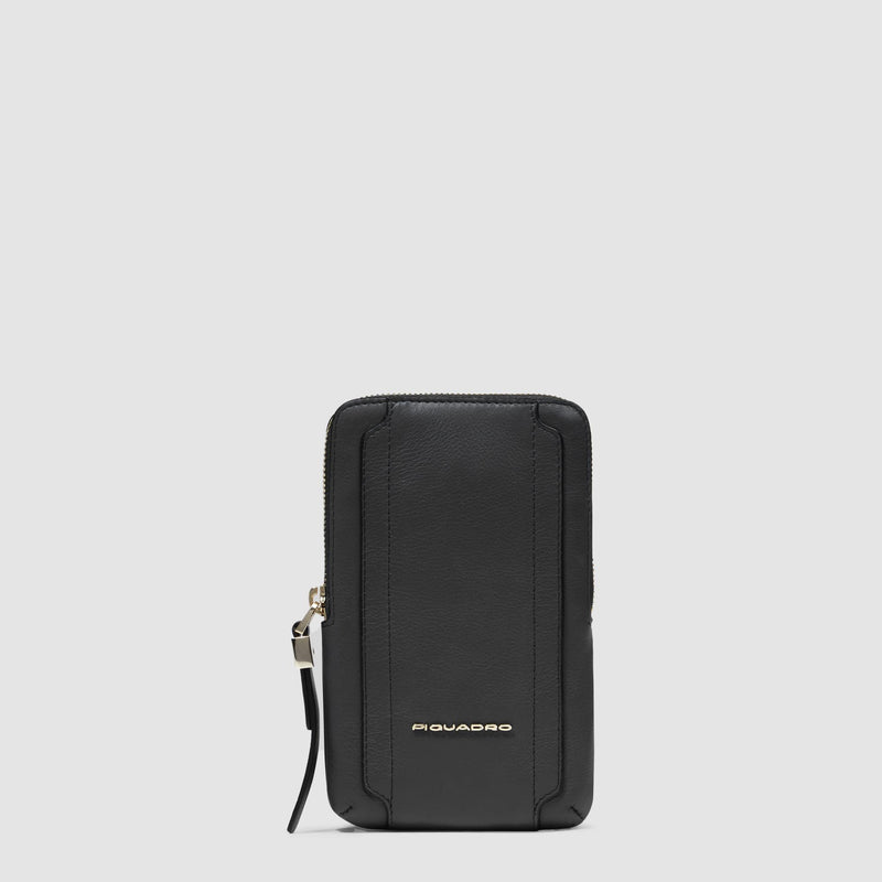 Leather neck phone case