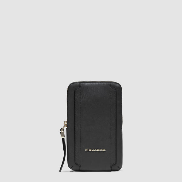 Leather neck phone case
