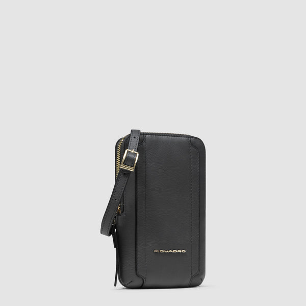 Leather neck phone case