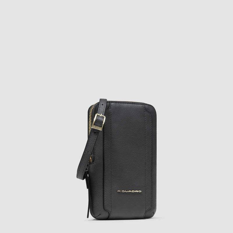 Leather neck phone case