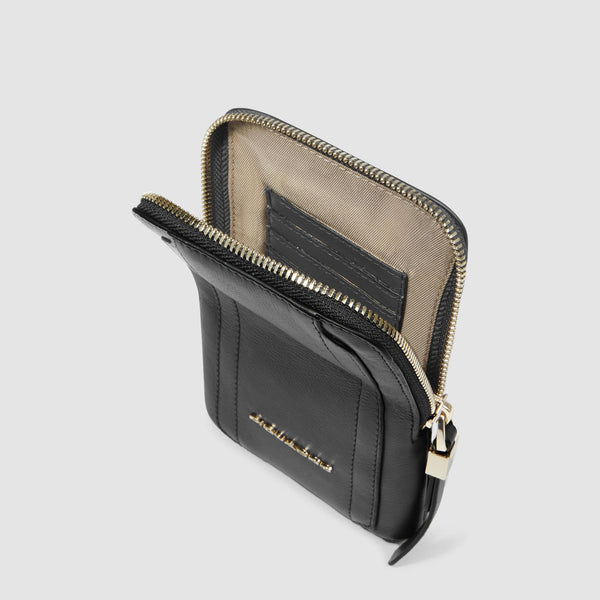 Leather neck phone case