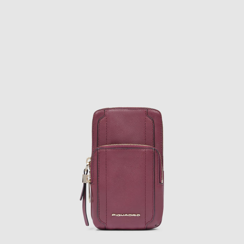 Leather neck phone case