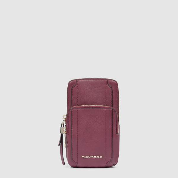 Leather neck phone case