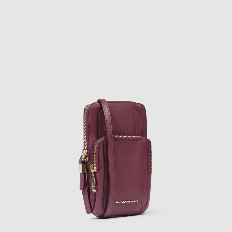 Leather neck phone case