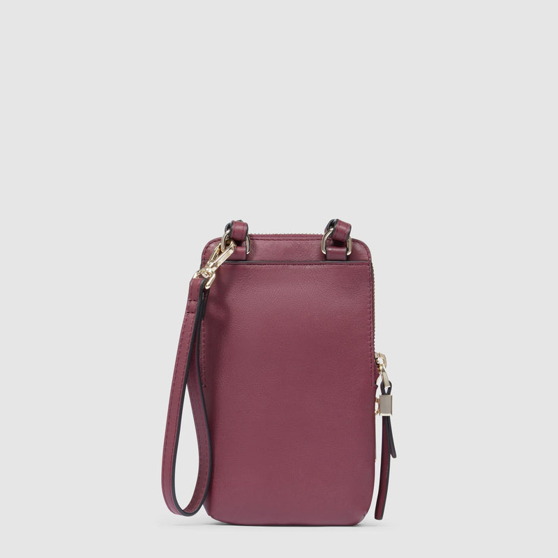 Leather neck phone case