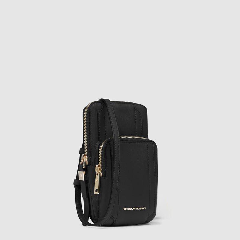 Leather neck phone case