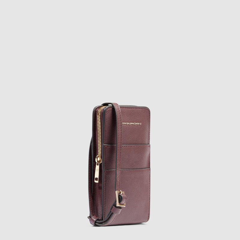 Leather neck phone case