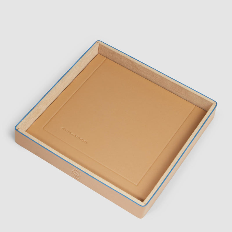 Leather valet tray