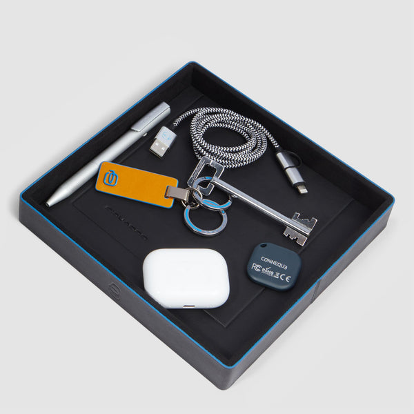 Leather valet tray
