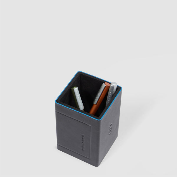 Leather pen holder