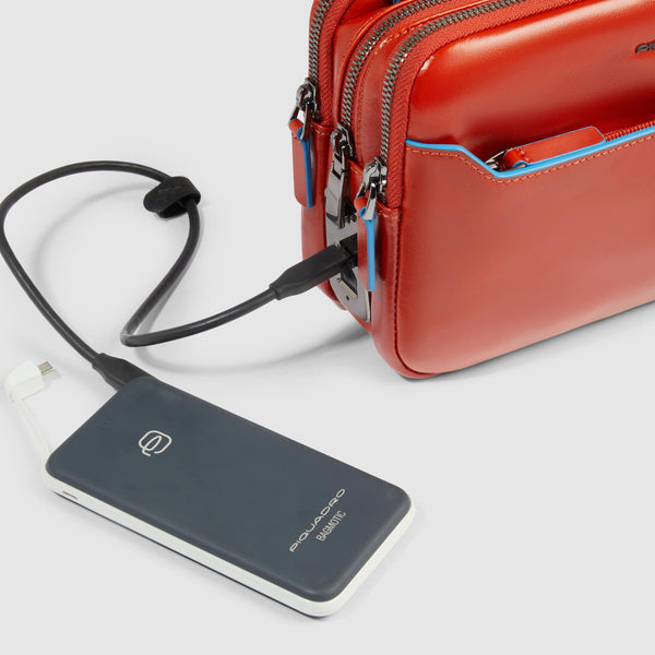 Men's clutch with fingerprint security lock