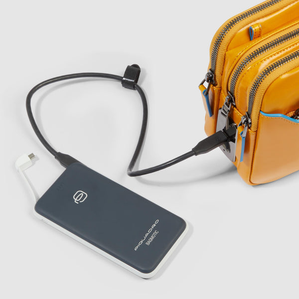Men's clutch with fingerprint security lock