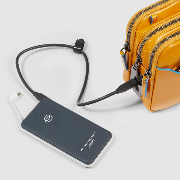 Men's clutch with fingerprint security lock